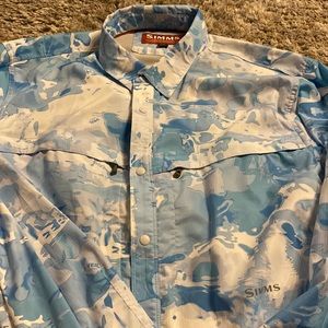 Simms cloud Camo s fishing shirt